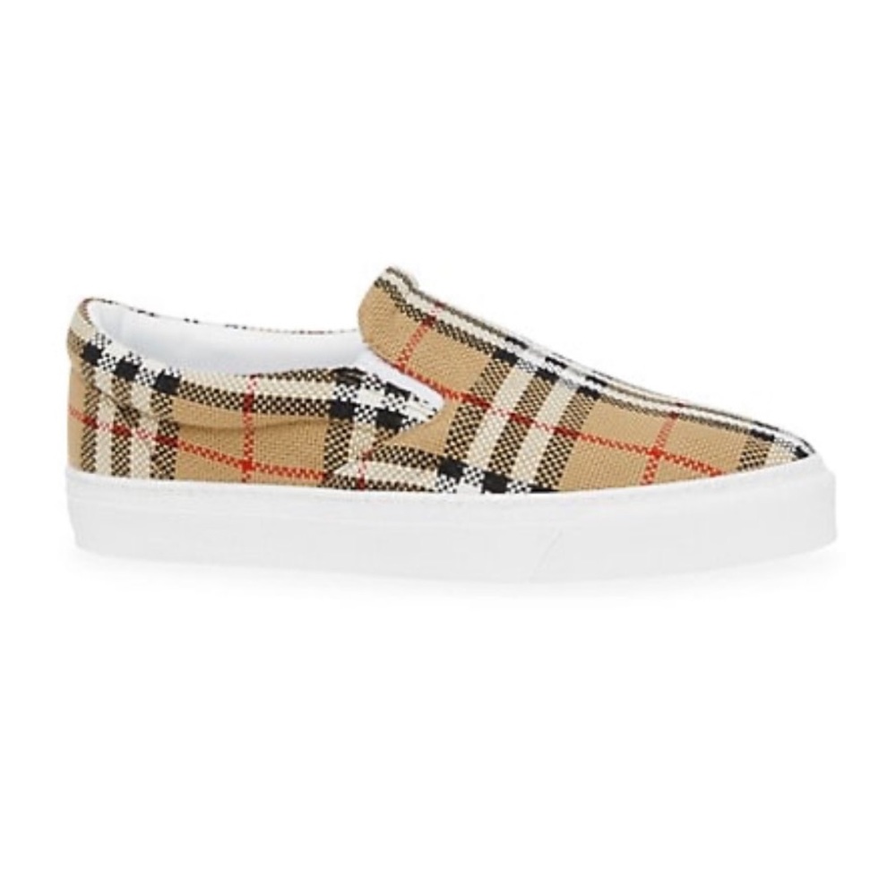 💕👟💯Authentic Burberry Thompson Canvas Slip On Sneakers Sz 36/6👟💕💯